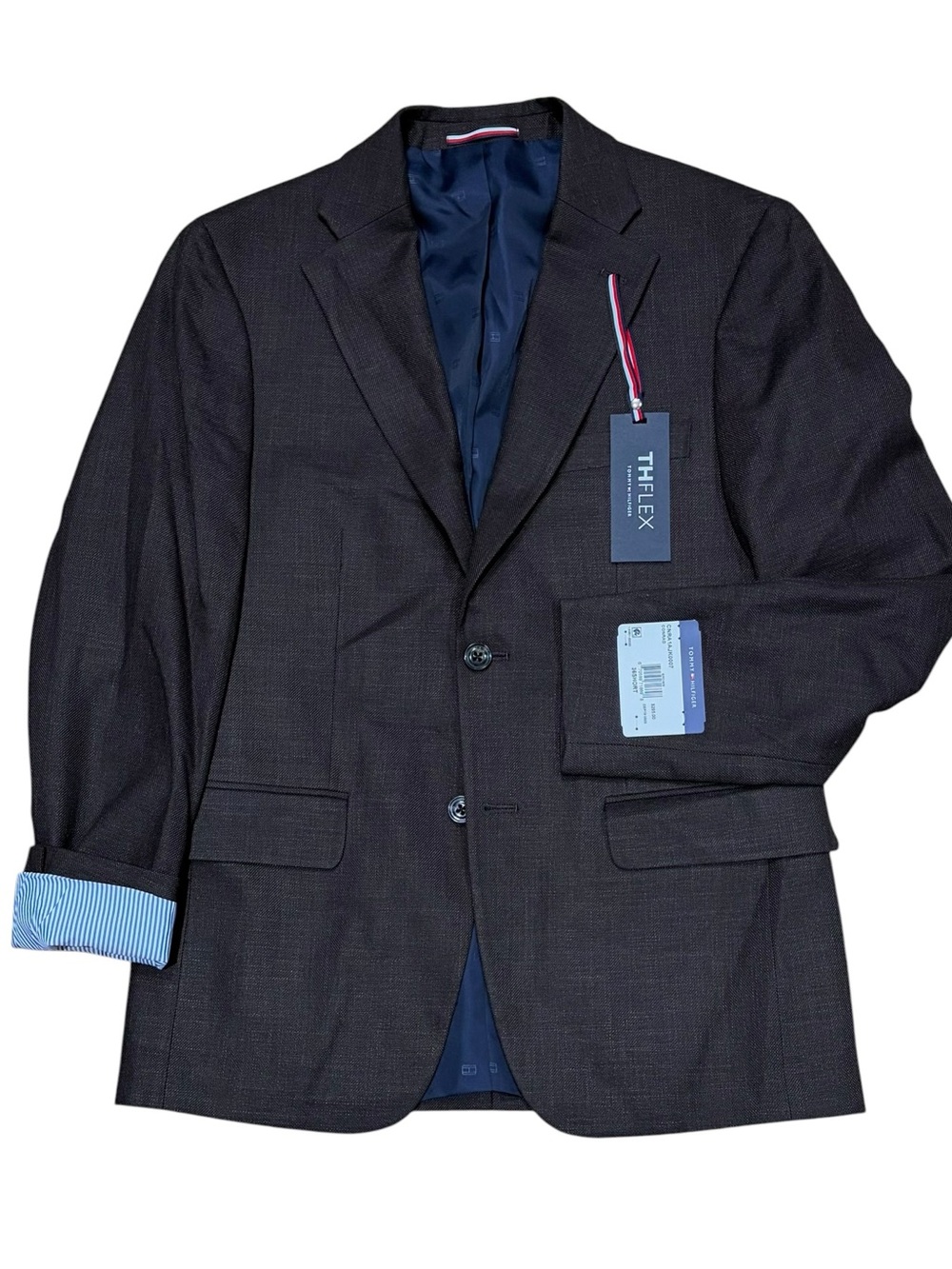Tommy Hilfiger Sz 36S Mens Blazer Brown Classic Two-Button Suit Sport Jacket.